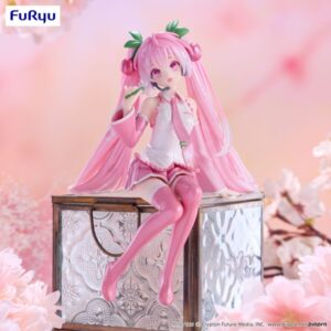 FR36713-FuRyu Hatsune Miku　Noodle Stopper Figure -Sakura Miku 2024 Pearl Color ver.-