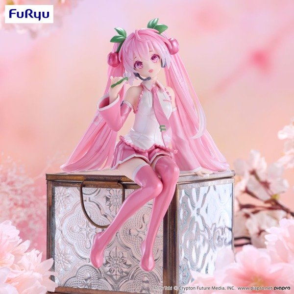FR36713-FuRyu Hatsune Miku　Noodle Stopper Figure -Sakura Miku 2024 Pearl Color ver.-