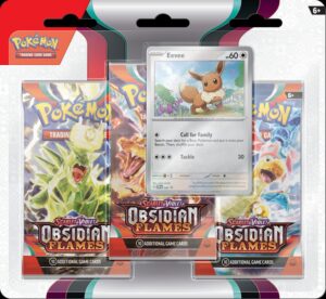 87378-POKEMON SV3 OBSIDIAN FLAMES 3PK BLISTER