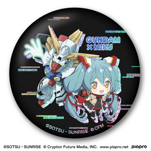 BAN92234-Gundam x Miku Memorial Can Badge Set "Gundam", Bandai Shokugan Can Badge