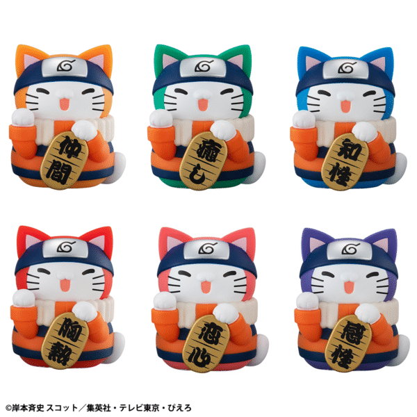 MGH84338-MEGA CAT PROJECT NARUTO Nyaruto！ Colorful FORTUNE CAT (6pc per box)