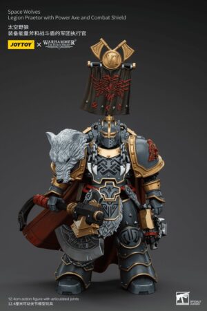 JT00133-Space Wolves Legion Praetor with Power Axe and Combat Shield