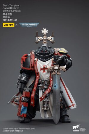 JT4850-JOYTOY Warhammer 40K Black Templars Sword Brethren Brother Lombast