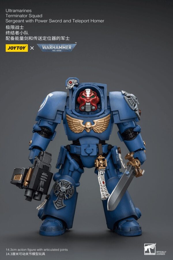 JT9923-JOYTOY Warhammer 40K Ultramarines Terminator Squad Sergeant with Power Sword and Teleport Homer