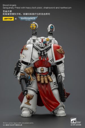 JT01789-Blood Angels Sanguinary Priest with Heavy bolt pistol, chainsword and narthecium