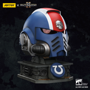JT01697-Ultramarines Lieutenant Titus' MKX Helmet & Display Stand
