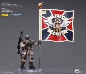 JT7929-Astra Militarum Cadian Command Squad Veteran with Regimental Standard