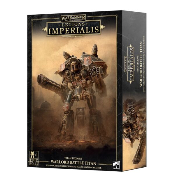 03-109-Warhammer: Legions Imperialis: Warlord Titan with Volkite Destructor and Macro-Gatling Blaster (Preorder Aug. 01)