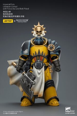 JT03301-Imperial Fists Librarian Consul with Force Axe and Bolt Pistol