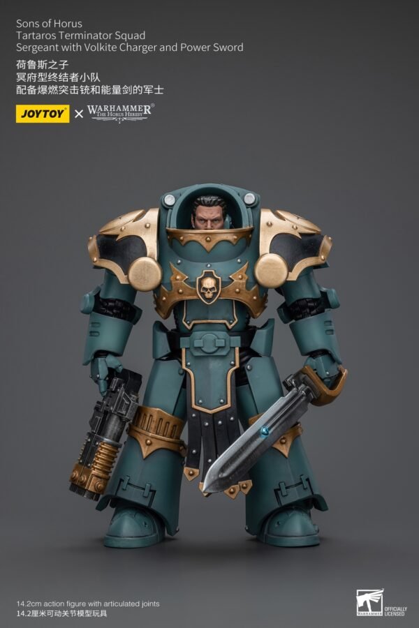 JT7165-Sons Of Horus Tartaros Terminator Squad Sergeant With Volkite Charger And Power Sword