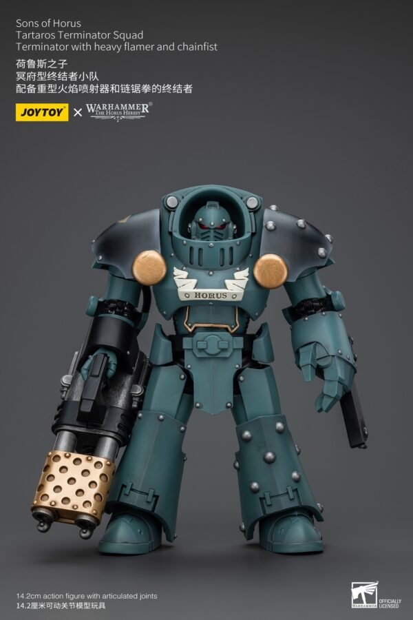 JT7288-Sons Of Horus Tartaros Terminator Squad Terminator With Heavy Flamer And Chainfist